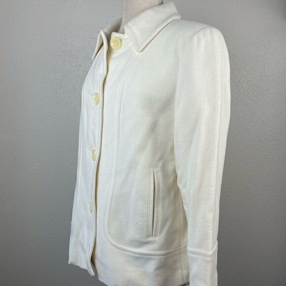 NWT Anne Klein Ivory White Wool Blend Jacket Size M - Picture 4 of 9
